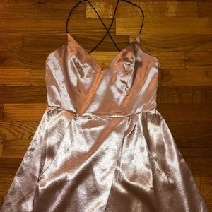 Light pink satin dress